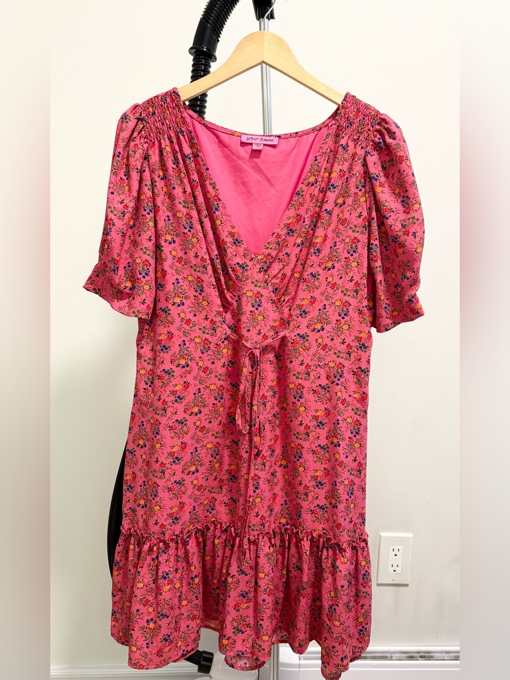 Betsey Johnson Darling Ditsy Rayon Crepe Mini Dress